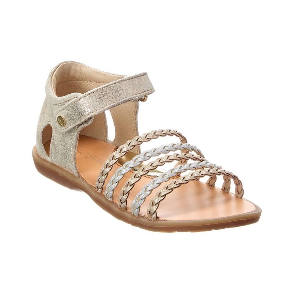 Naturino Rubino Leather Sandal, Silver